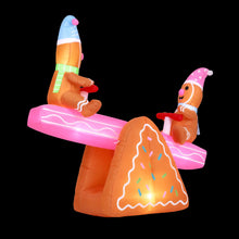 1.84M Gingerbread Seesaw Christmas Inflatable with LED Lights