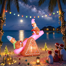1.84M Gingerbread Seesaw Christmas Inflatable with LED Lights