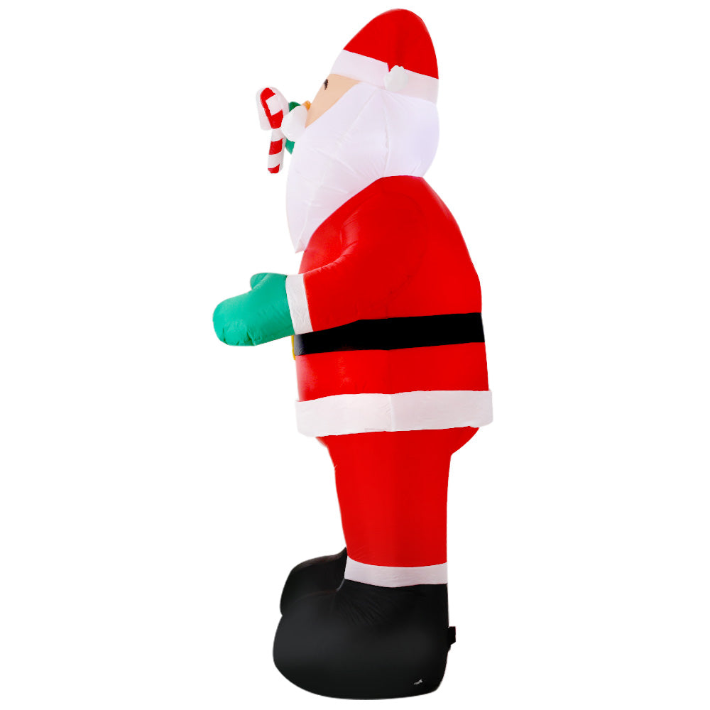 3M Santa with Candy Cane Christmas Inflatable with LED Lights