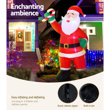3M Santa with Candy Cane Christmas Inflatable with LED Lights