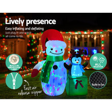 1.8M Snowman & Penguin Christmas Inflatable with LED Lights