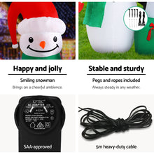1.8M Snowman & Penguin Christmas Inflatable with LED Lights