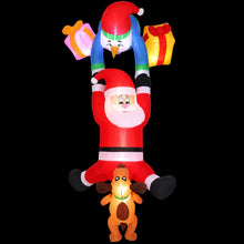 3.5M Hanging Santa with Reindeer Christmas Inflatable with LED Lights