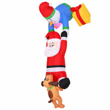 3.5M Hanging Santa with Reindeer Christmas Inflatable with LED Lights