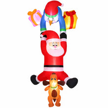 3.5M Hanging Santa with Reindeer Christmas Inflatable with LED Lights
