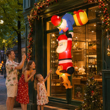 3.5M Hanging Santa with Reindeer Christmas Inflatable with LED Lights