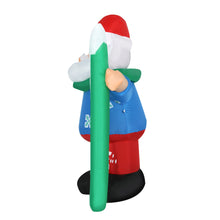 1.6M Santa with Surfboard Christmas Inflatable with LED Lights