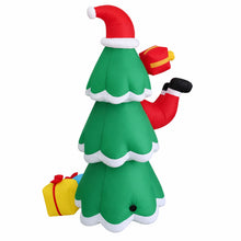2.5M Santa & Christmas Tree Inflatable with Flashing LED Lights