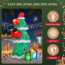 2.5M Santa & Christmas Tree Inflatable with Flashing LED Lights