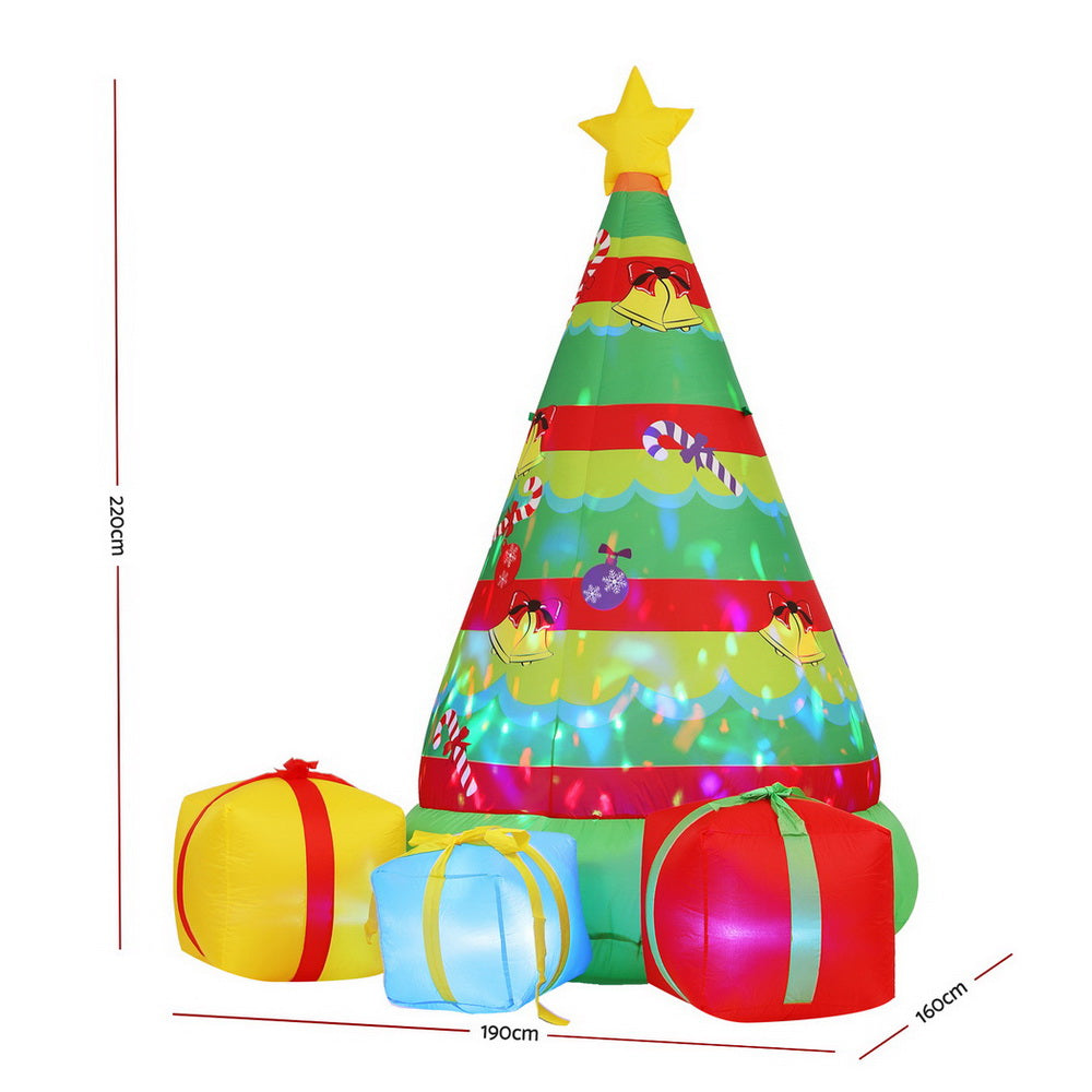 2.2M Christmas Tree Inflatable with Flashing LED Lights