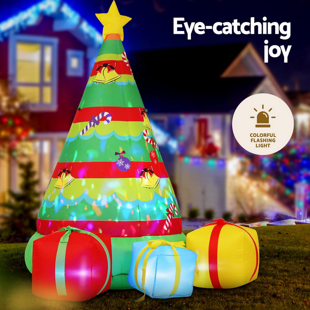 2.2M Christmas Tree Inflatable with Flashing LED Lights