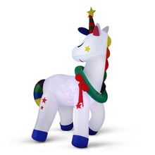 1.8M Christmas Unicorn Inflatable with LED Lights