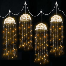 20CM Solar Jellyfish Christmas Lights with 224 Warm White LED Lights – 4 Pack