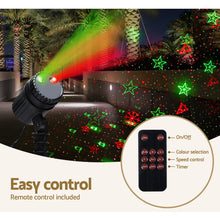 Christmas Laser Light Projector with Red & Green Star Effects