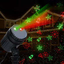 Christmas Laser Light Projector with Red & Green Star Effects