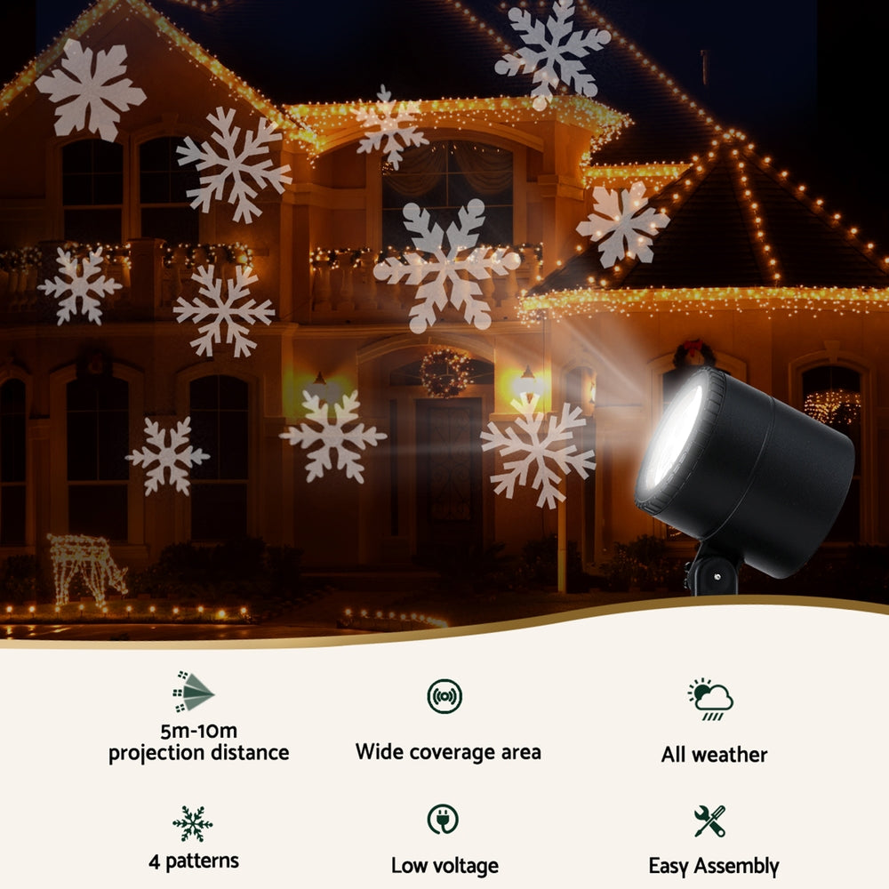 Christmas Laser Light Projector with Snowflake Lighting Effects