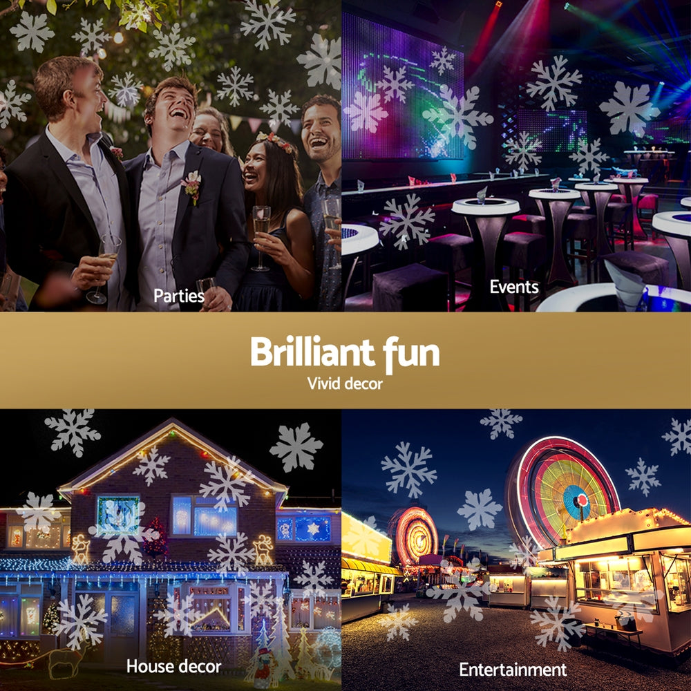 Christmas Laser Light Projector with Snowflake Lighting Effects