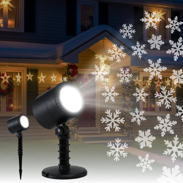Christmas Snowflake Laser Projector Lights – White LED