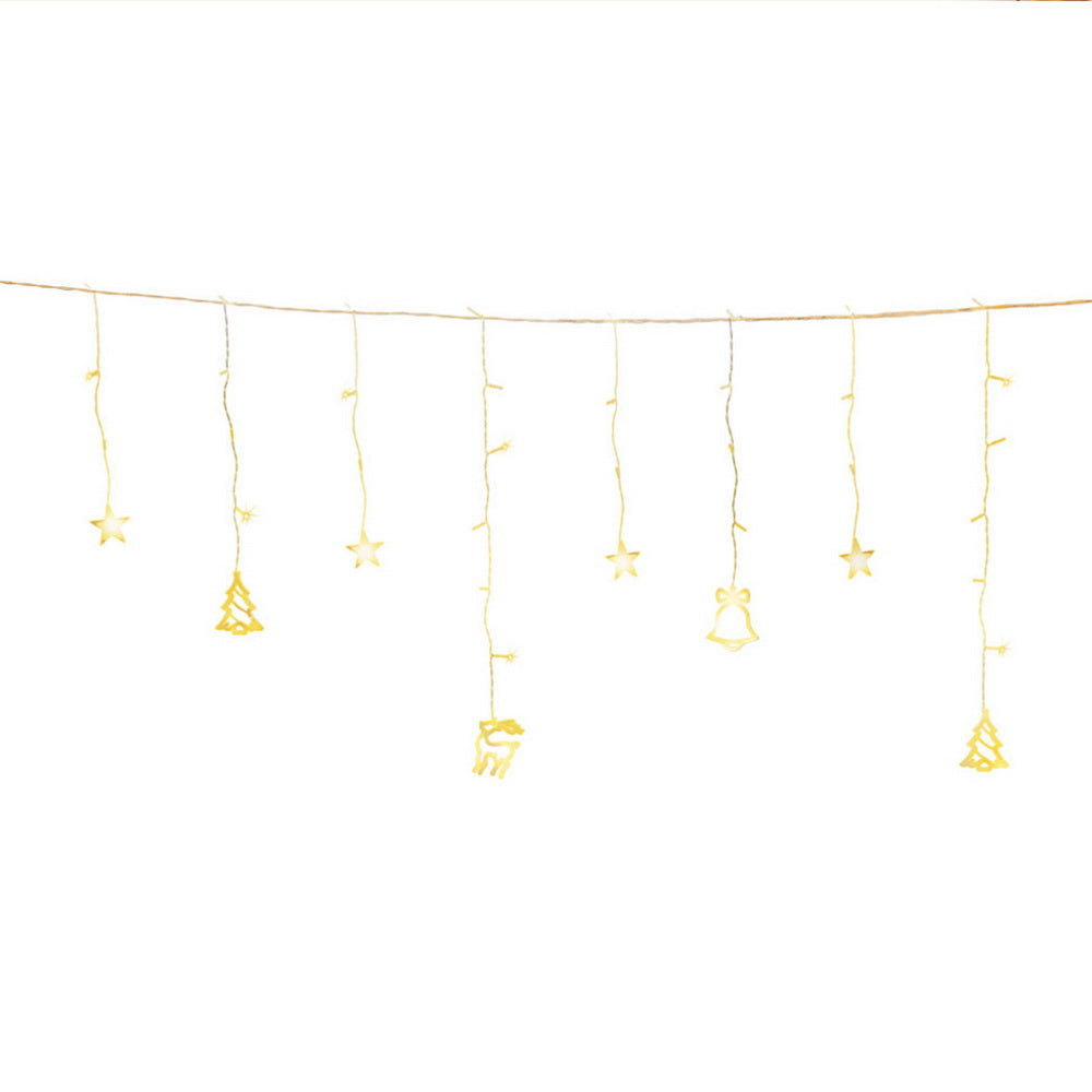 3M Ornament Icicle Lights with 138 Warm White LEDs