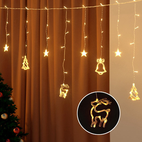 3M Icicle Christmas Lights – 12 Drops 138 Warm White LEDs
