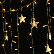 6M Solar Star Icicle Lights with 160 Warm White LEDs