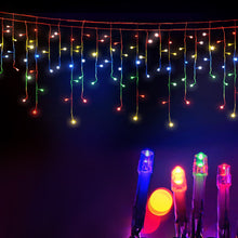 12.5M Solar Icicle Christmas Lights with 500 Multi-Colour LEDs