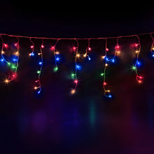 12.5M Solar Icicle Christmas Lights with 500 Multi-Colour LEDs