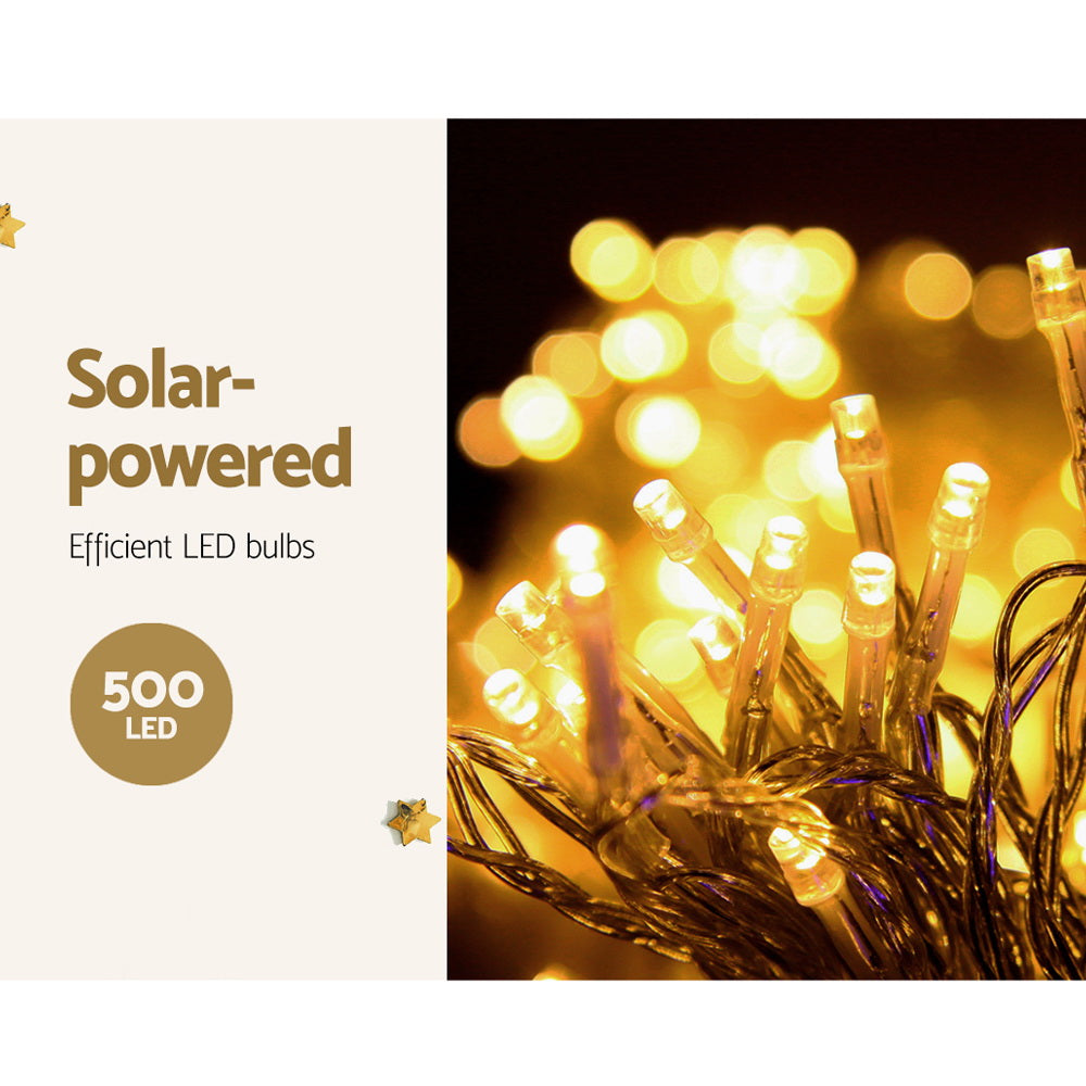 12.5M Icicle Christmas Lights with 500 Warm White LEDs