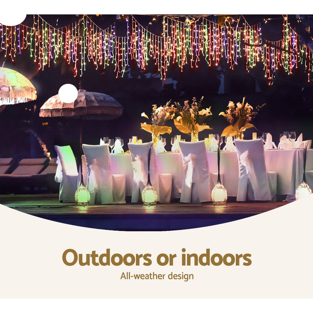 20M Icicle Lights with 800 Multicolour LEDs