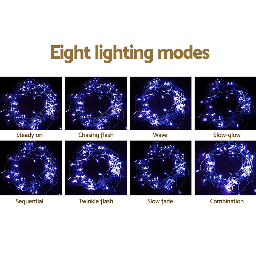 20M Icicle Christmas Lights with 800 Blue & White LEDs