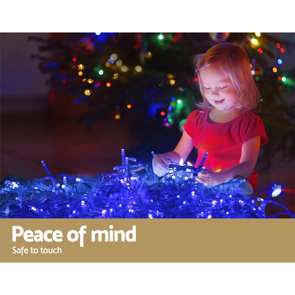 20M Icicle Christmas Lights with 800 Blue & White LEDs