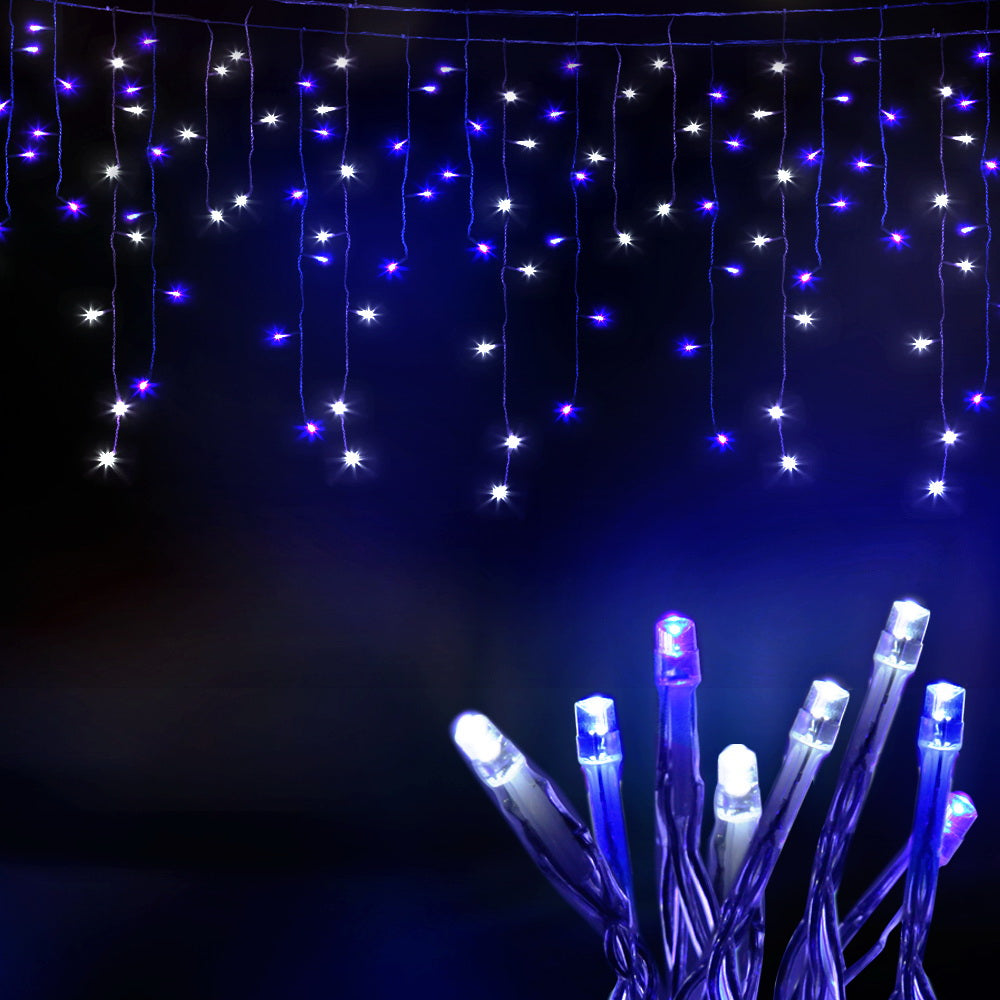20M Icicle Christmas Lights – 160 Drops 800 Blue LEDs