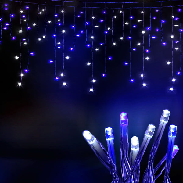 20M Icicle Christmas Lights – 160 Drops 800 Blue LEDs