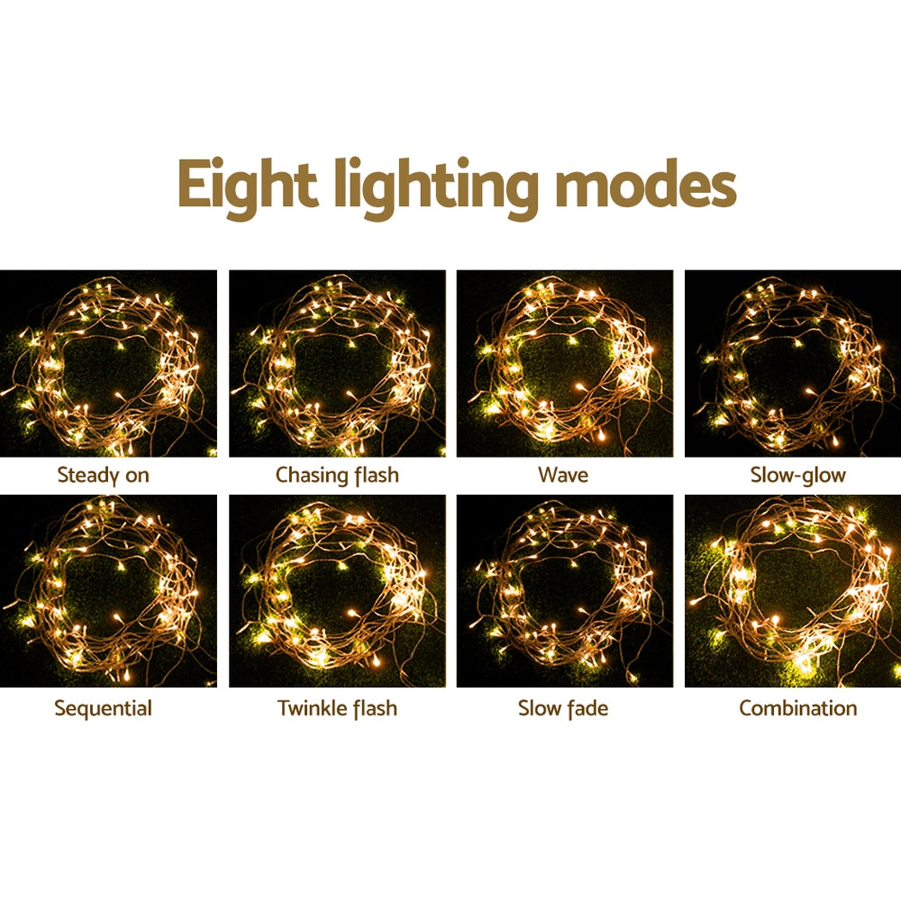 20M Icicle Christmas Lights with 800 Warm White LEDs