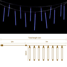 7M Blue LED Meteor Shower Icicle Christmas Lights – 288 LEDs