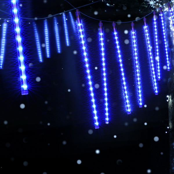 7M Meteor Shower Christmas Lights – 8 Drops 288 Blue LEDs