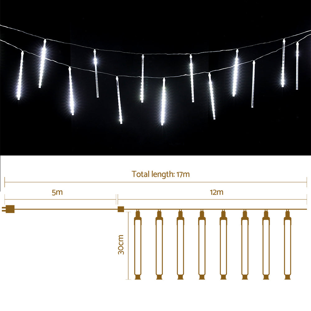 12M Meteor Shower Lights with 960 Cool White LEDs