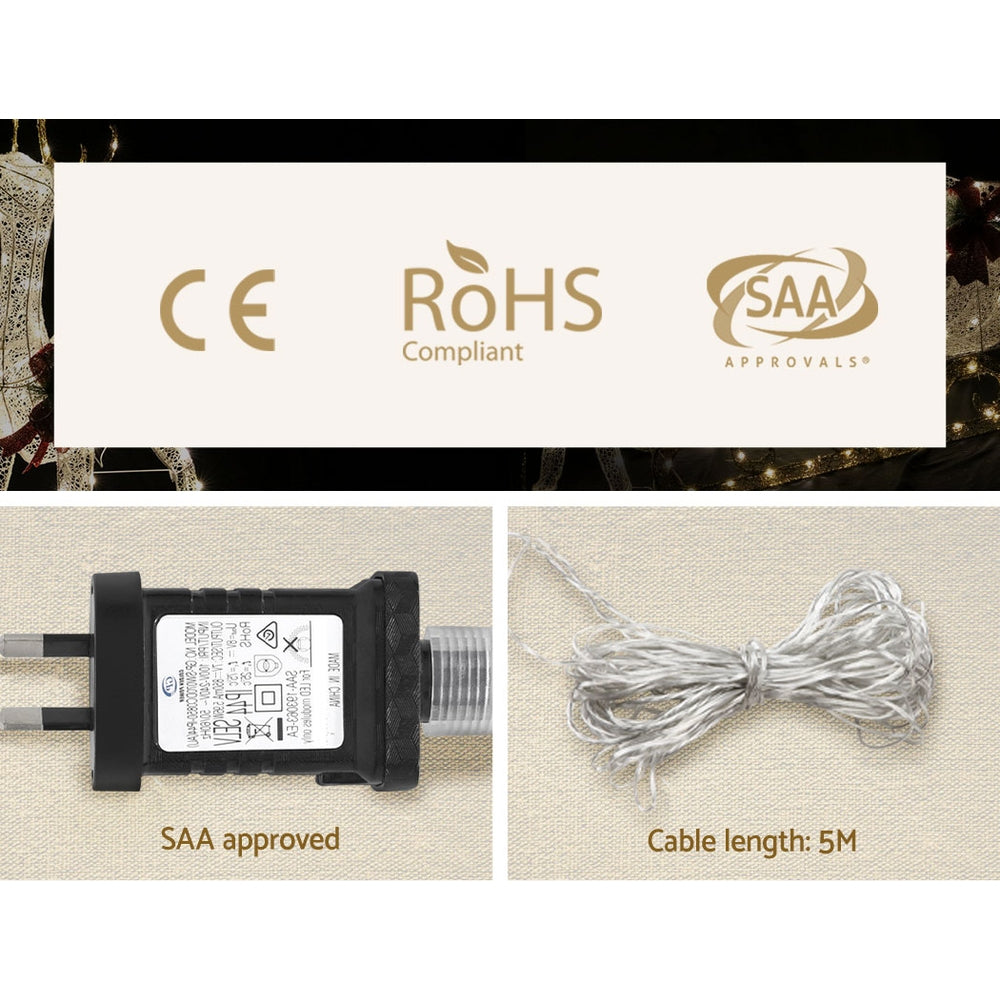 12M Meteor Shower Lights with 960 Cool White LEDs