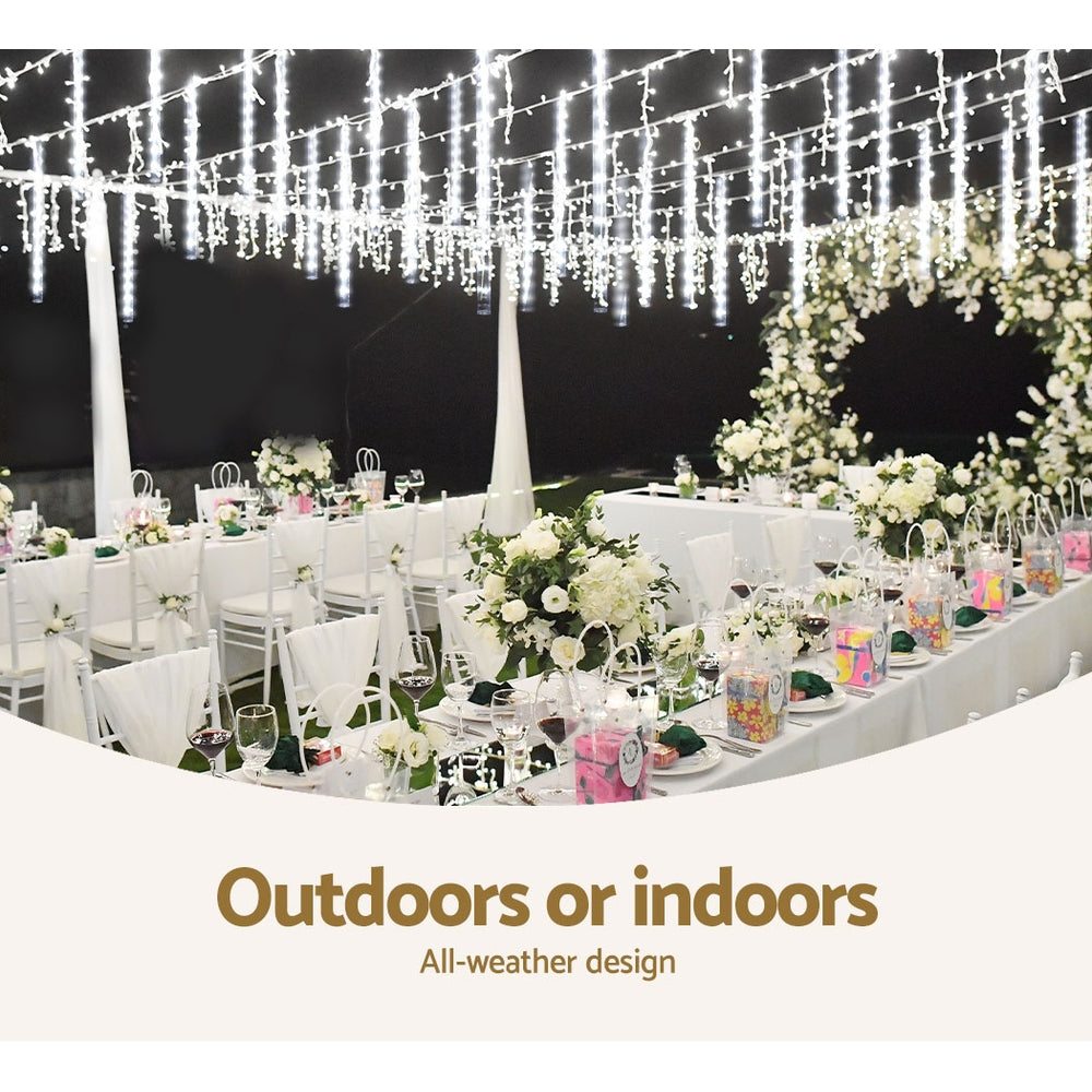 12M Meteor Shower Lights with 960 Cool White LEDs
