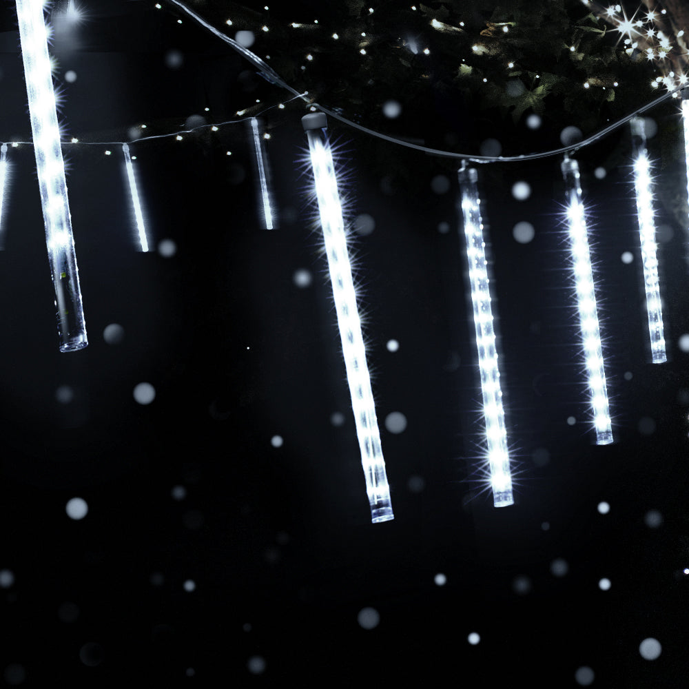 12M Meteor Shower Christmas Lights – 40 Drops 960 Cold White LEDs