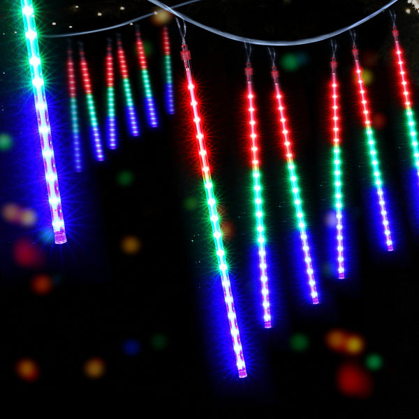 7M Meteor Shower Christmas Lights – 8 Drops 288 Multicolour LEDs