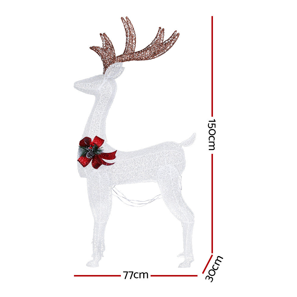 1.5M Light-Up Reindeer with 100 Warm White LEDs