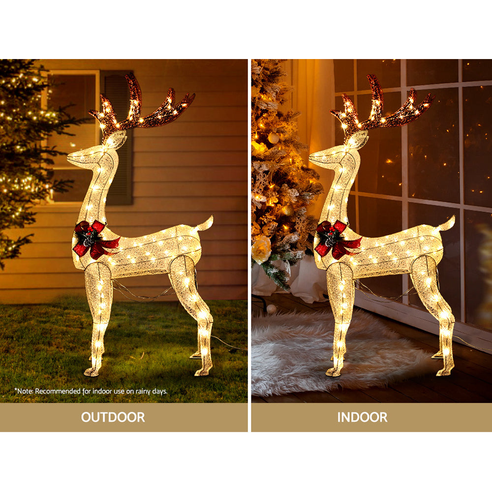 1.5M Light-Up Reindeer with 100 Warm White LEDs