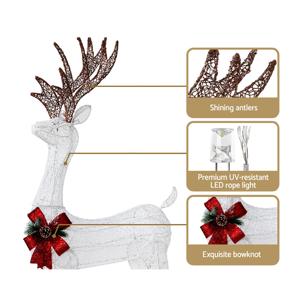 1.5M Light-Up Reindeer with 100 Warm White LEDs