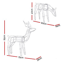83CM Reindeer Motif Light Set – Cold White LEDs 200 Lights