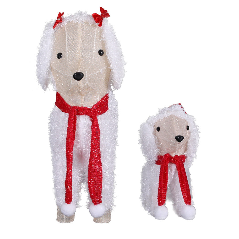 60 LED Dog & Puppy Christmas Light Decoration Set