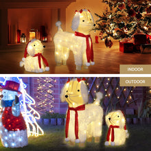 60 LED Dog & Puppy Christmas Light Decoration Set