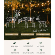 83CM Reindeer Family Motif Light Set – Cold White LEDs 250 Lights