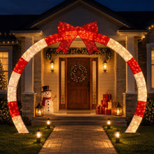 2.5M Pre-Lit Christmas Archway with Bow – 330 Warm White LEDs