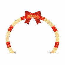 2.5M Pre-Lit Christmas Archway with Bow – 330 Warm White LEDs